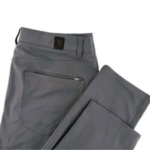 Vuori Meta Pants Mens Gray Performance Athletic Chino Stretch Straight 36x32